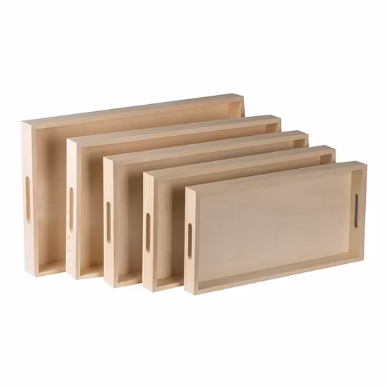 Hochwertiges Dokumententablett aus Holz im Letter-Format. Serviertablett aus Holz