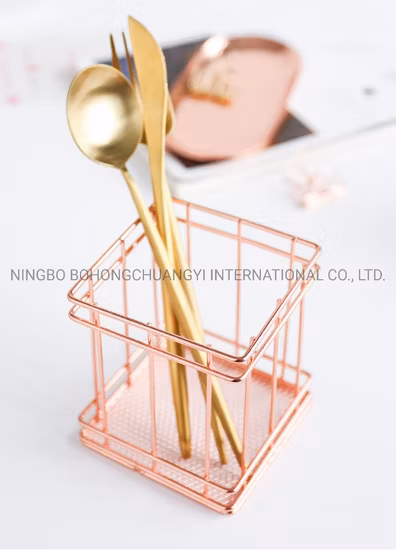 Großhandel Büromaterial Neues Design Schreibtisch Desktop Runde Metalldrahtbürste Stifthalter